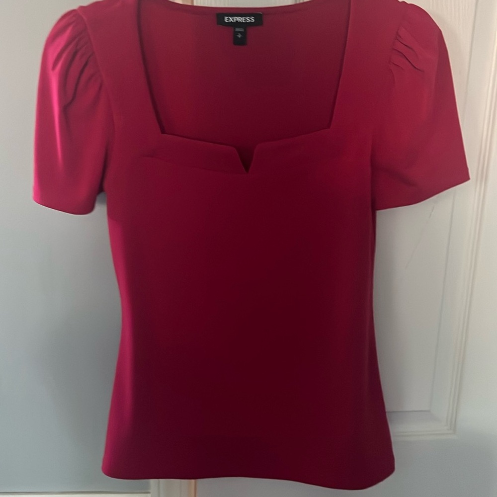 Express short sleeved shirt with square neckline size S